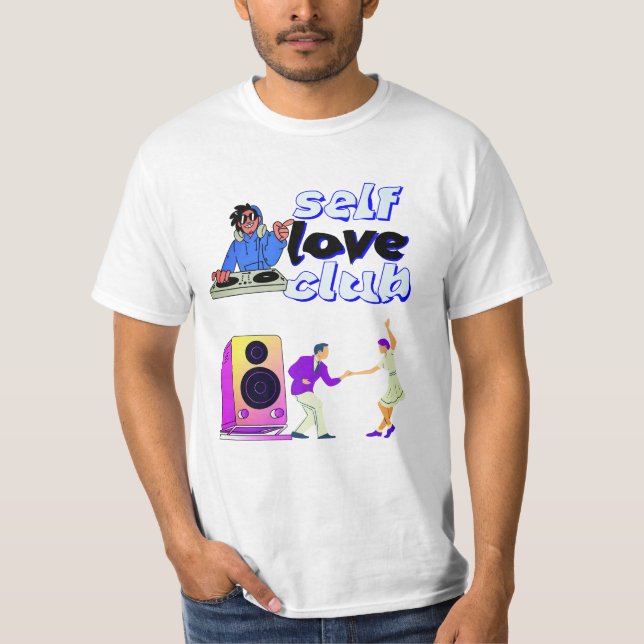 🎶 Self Liebe Club DJ Graphic T - Shirt | Trendy M (Vorderseite)