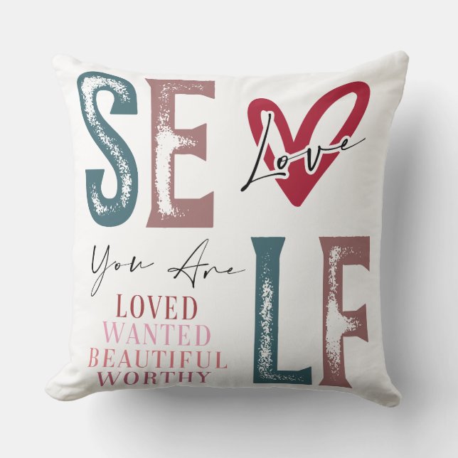Self Love Affirmation Kissen (Vorderseite)