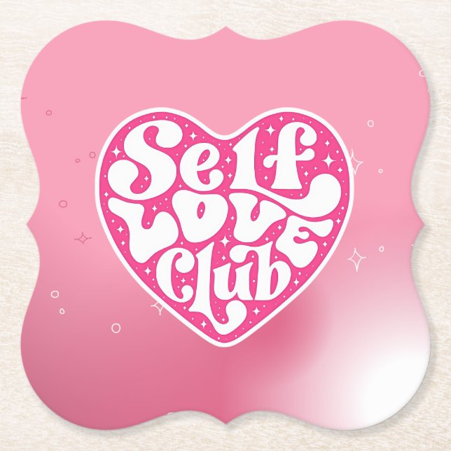 Self Love Club Coaster Untersetzer (Vorderseite)