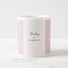 Self Love Quote Healing Looks Good On Me Minimal D Jumbo-Tasse