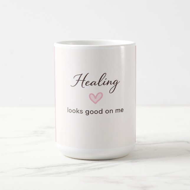 Self Love Quote Healing Looks Good On Me Minimal D Kaffeetasse (Mittel)