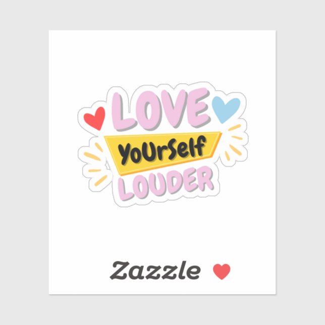 Self Love Quote Sticker  (Blatt)