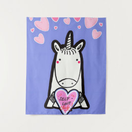 Self-Love Unicorn Wandteppich