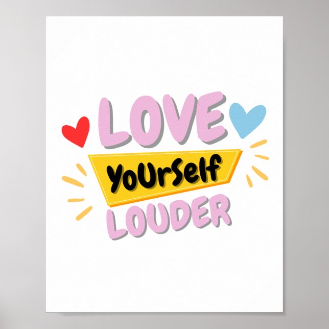 Self-Love-Zitat-Wandkunst  Poster (Vorne)