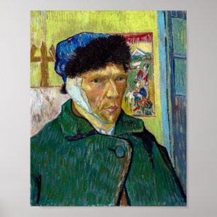 Self-Portrait w Bandaged Ear Van Gogh Poster