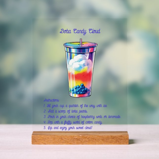 Self-Serve Mocktail Acrylic Sign Acrylschild (Neutral)