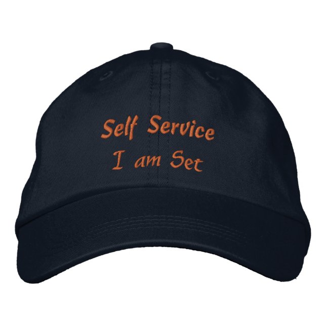 Self Service Ich bin Set Text Elegant Empowering-H Bestickte Baseballkappe (Vorderseite)
