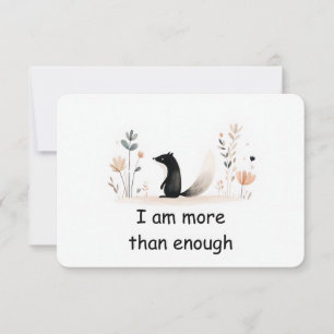 Self-Worth Skunk Woodland Animal Affirmation Card Einladung