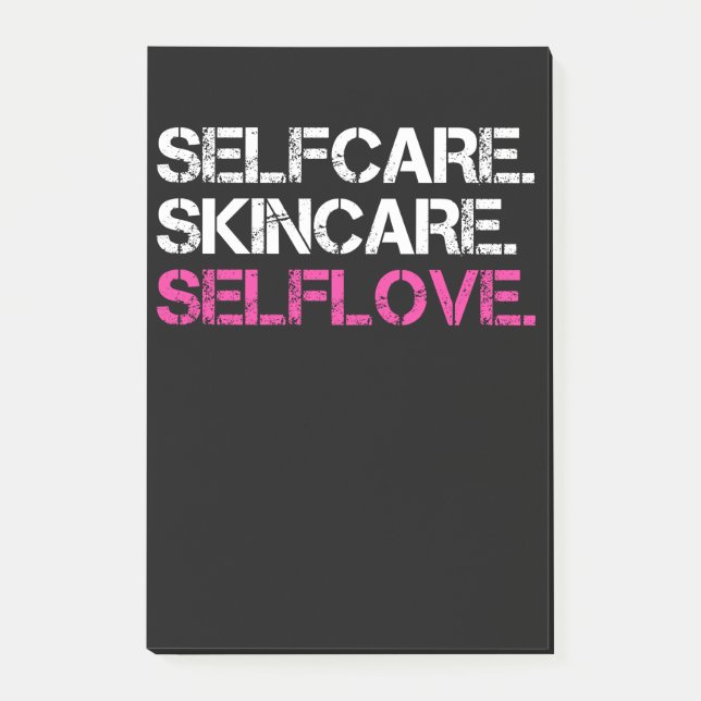 Selfcare Skincare Selflove Post-it Klebezettel (Vorderseite)