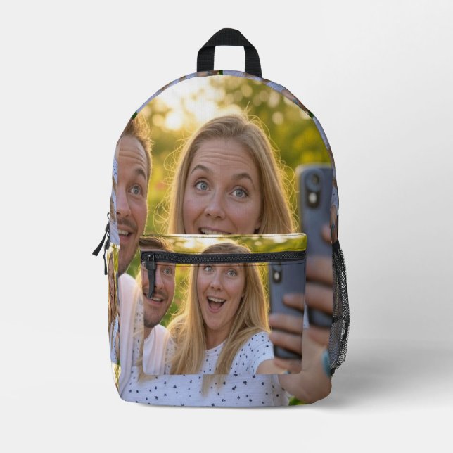 Selfie anpassen bedruckter rucksack (Vorderseite)