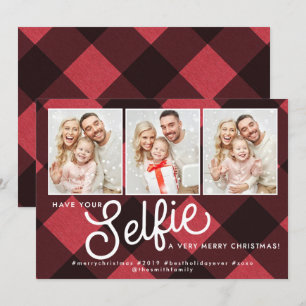 Selfie Christmas Card, Selfie Holiday Card, Selfie Einladung