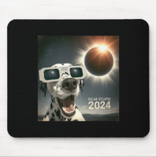 Selfie Dalmatiner Kids Mens Solar Eclipse Dog Mousepad