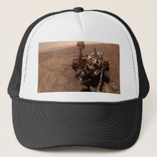 Selfie der Mars Curiosity Rote Marsszene Truckerkappe