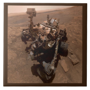 Selfie der Mars Neugier Roter Marsch Landschaft Fliese