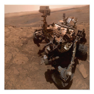 Selfie der Mars Neugier Roter Marsch Landschaft Fotodruck