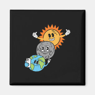 Selfie Earth Moon Sun Solar Eclipse April 08 Magnet