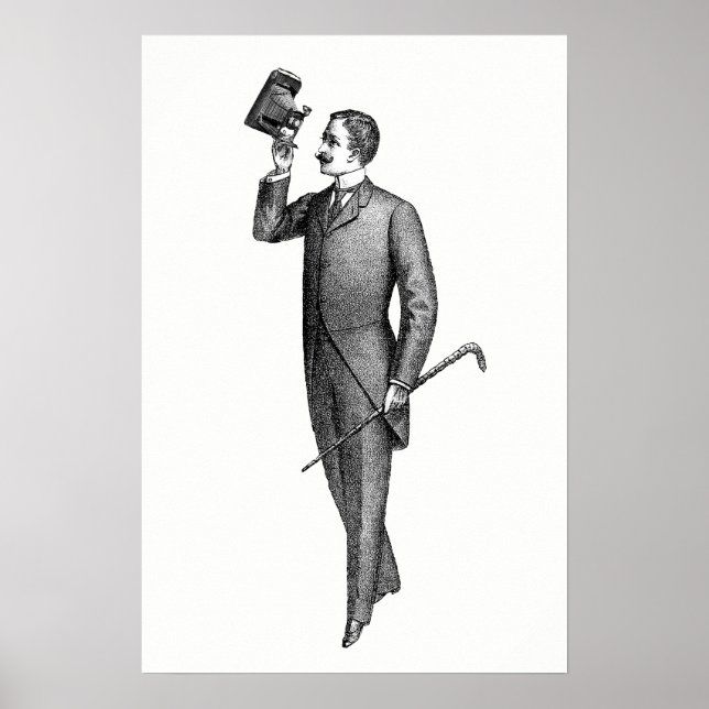 Selfie eines viktorianischen Gentlemans Poster (Vorne)