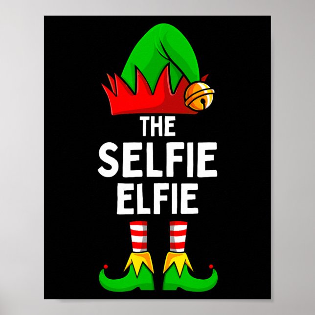 Selfie Elfie Elf Matching Familie Weihnachten Poster (Vorne)
