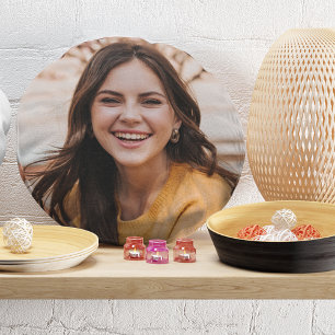 Selfie Foto Ihr Gesicht Upload Fun Party Rundes Kissen