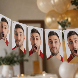 Selfie Foto Upload | Ihr Party zum Gesichtsvergnüg Wimpelkette