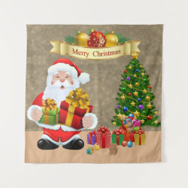 Selfie Foto Weihnachten Weihnachtsbaum Kinder Wandteppich