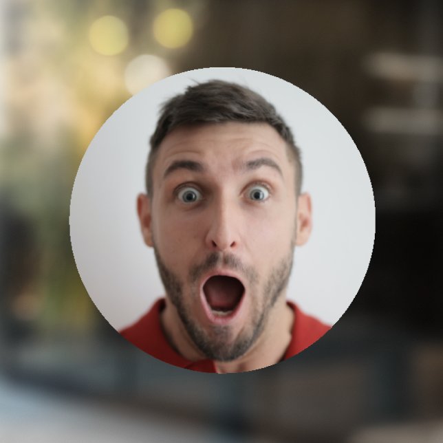 Selfie | Funny Birthday Bachelor Party Ihr Gesicht Fensteraufkleber (Von Creator hochgeladen)