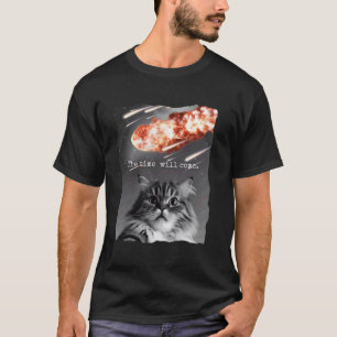 Selfie-Katze, Meteoriten-Einschlag-Tag, Katzen-Mem T-Shirt