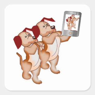 Selfie-Kumpels Aufkleber
