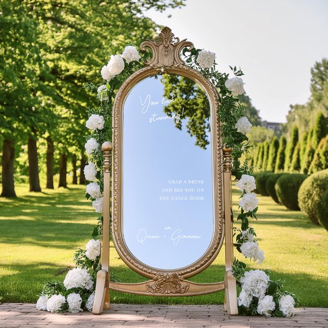 Selfie Mirror | Wedding Welcome Sign Decal Fensteraufkleber (Von Creator hochgeladen)