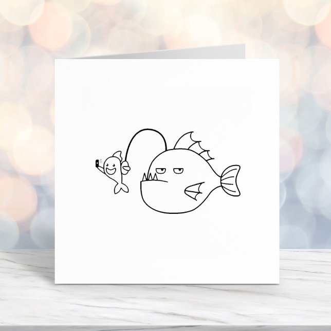 Selfie mit Seeteufel Gummistempel (Von Creator hochgeladen)