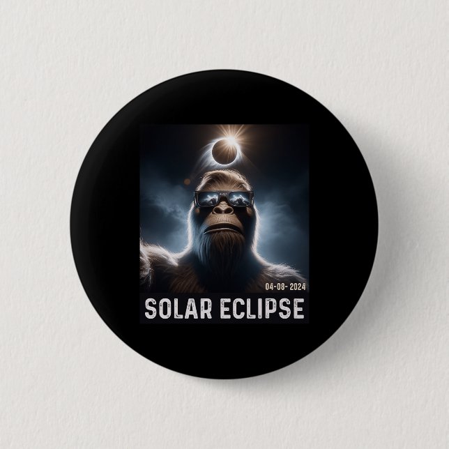 Selfie mit Solar 2024 Eclipse Brillen ich Button (Vorderseite)
