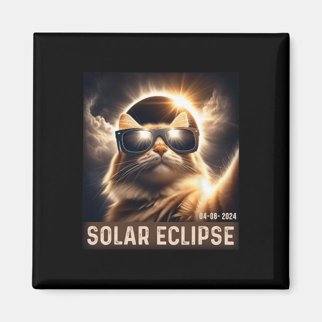 Selfie mit Solar 2024 Eclipse Tragen Gl Magnet (Vorne)