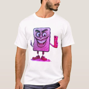 Selfie Moment: Design von Gesichts- und Mobilgerät T-Shirt
