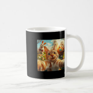 Selfie Osterkatze mit Ostersonnigen Erwachsenen K Kaffeetasse
