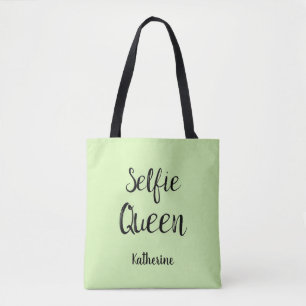 Selfie Queen Name Personalisiert Lime Green