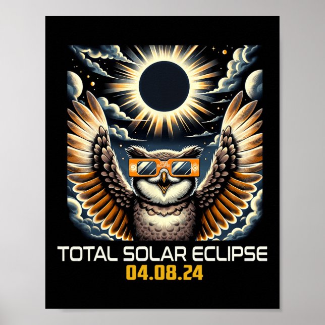 Selfie Solar Eclipse Solar Eclipse 2024 Totalität Poster (Vorne)