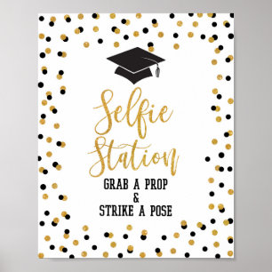 Selfie Station Graben Sie ein Prop-Abschluss-Zeich Poster