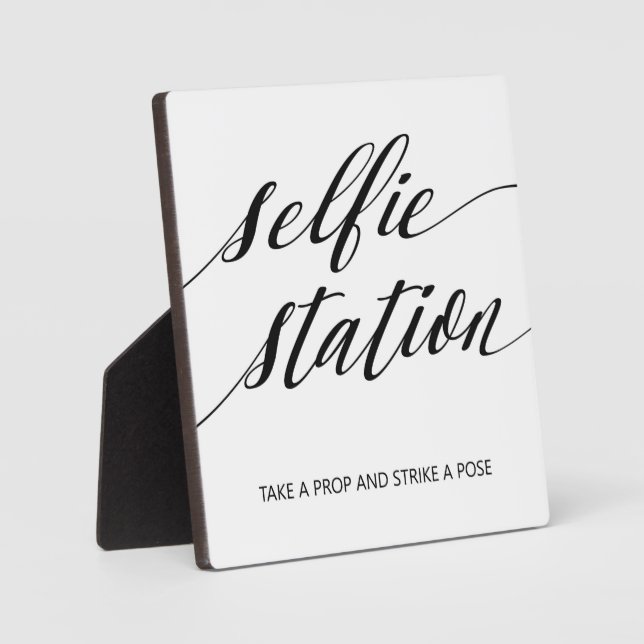 Selfie-Station Schild Tischplatte mit Staffelei Fotoplatte (Vorderseite)