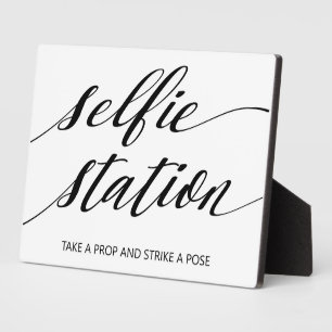 Selfie Station signiert Tabletop Plaque mit Easel Fotoplatte