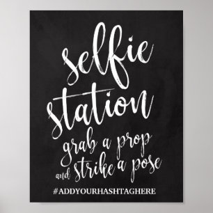 Selfie-Station-Tafel 20x25cm Hochzeitsschild Poster