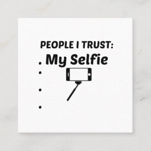 SELFIE TRUST QUADRATISCHE VISITENKARTE