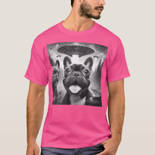 Selfie-Ufo-Hund-Fb-Lustiger-Alien-Ufo-Hunde-Liebha T-Shirt