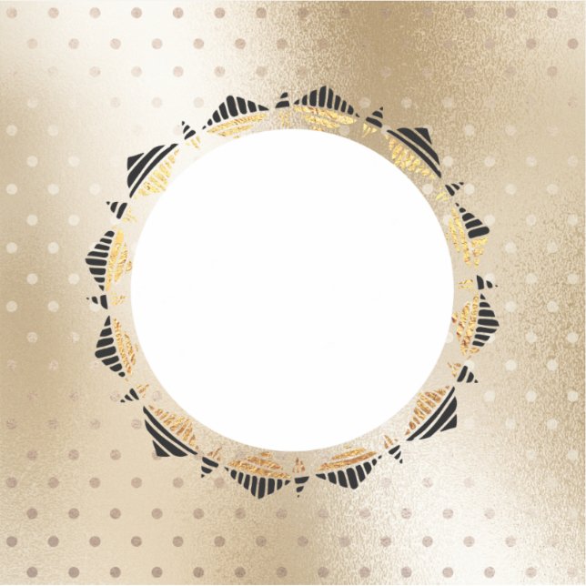 Selfie Vinyl Custom Cut Sticker in Gold Farbe (Vorderseite)