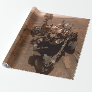Selfie von Mars Curiosity - rote Marslandschaft Geschenkpapier