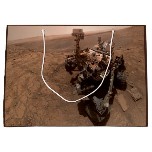 Selfie von Mars Curiosity - rote Marslandschaft Große Geschenktüte