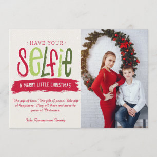 Selfie-Weihnachtsgrußkarte Einladung