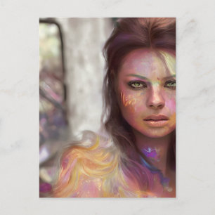 Selfie Woman Postkarte