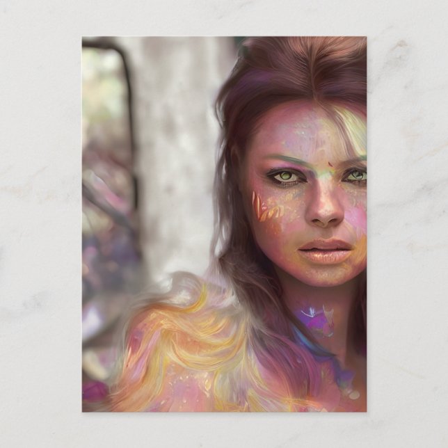 Selfie Woman Postkarte (Vorderseite)