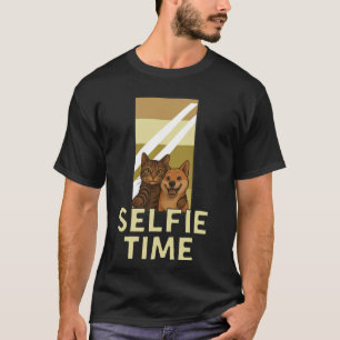 Selfie-Zeit u2013 Lustiges Duo Katze Hund Unzertre T-Shirt
