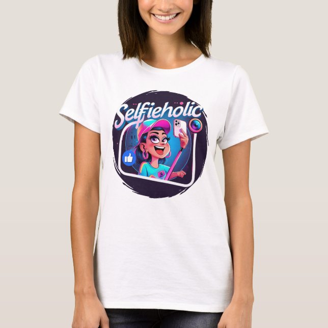 Selfieholic - Design für Spaß und Trendy Selfie Lo T-Shirt (Vorderseite)